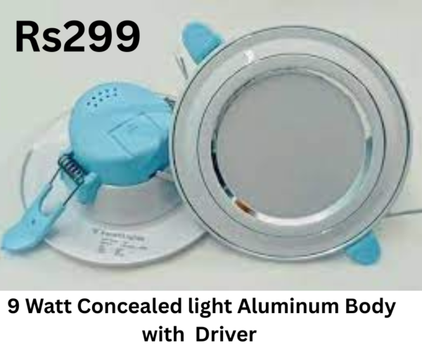 Simhaa 9 Watt Concealed light Aluminum Body with  Driver